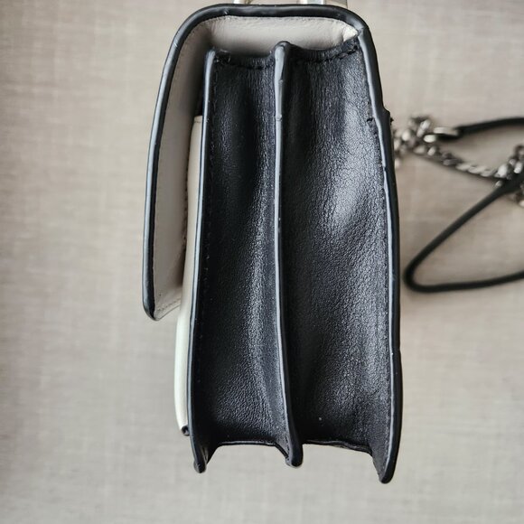 Rebecca Minkoff Crossbody Bag Grey White Black genuine leather - Picture 5 of 8